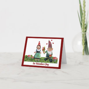 Valentine Day Gnome Holiday Card