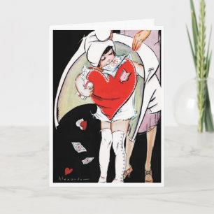"VALENTINE DAY PARTY" VINTAGE GREETING CARD