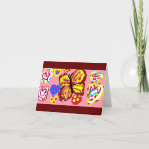 Valentine Day style love butterfly's Two-Tone Cof Card