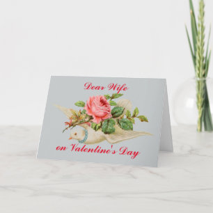 Valentine Dear Wife Holiday Card