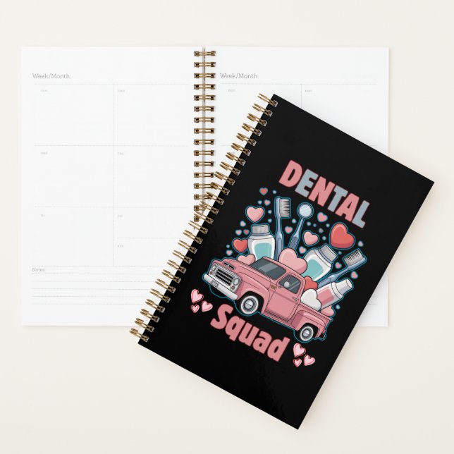 Valentine Dental Squad Cute Tooth Team Planner (Display)