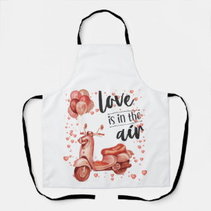 Valentine design: scooter and balloons apron