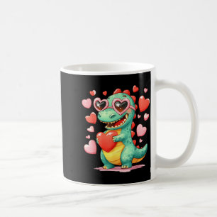 Valentine Dinosaur Trex Holding Heart Girl Sunl Bo Coffee Mug