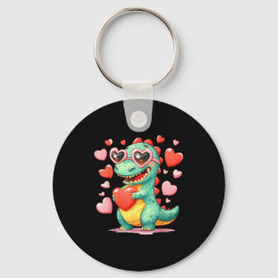Valentine Dinosaur Trex Holding Heart Girl Sunl Bo Key Ring