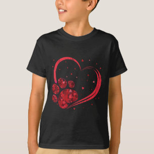 Valentine Dog & Cat Paw Shirt Valentines Day C