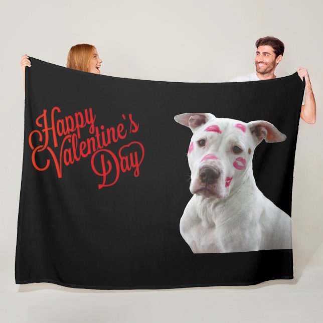 VALENTINE DOG FLEECE BLANKET (In Situ)