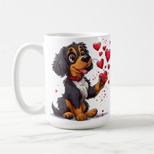 ☕ Valentine Dog Mug With Hearts Gift For Love ❤️