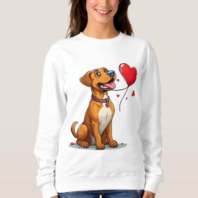 🐶 Valentine Dog Sweatshirt For Love Gift Idea ❤️ (Front)