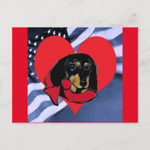 VALENTINE DOXIE HOLIDAY POSTCARD
