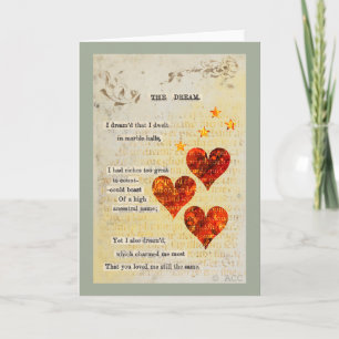 Valentine dream hearts holiday card
