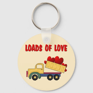 Valentine Dump truck with Loads of Love Key Ring