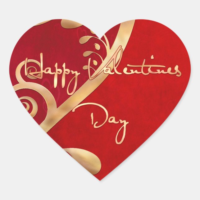 Valentine Elegance 2 Heart Sticker (Front)