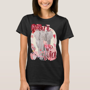 Valentine Elephant Simply Watercolor Southern Colo T-Shirt