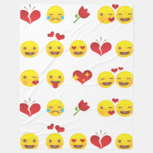 Valentine Emojis blanket