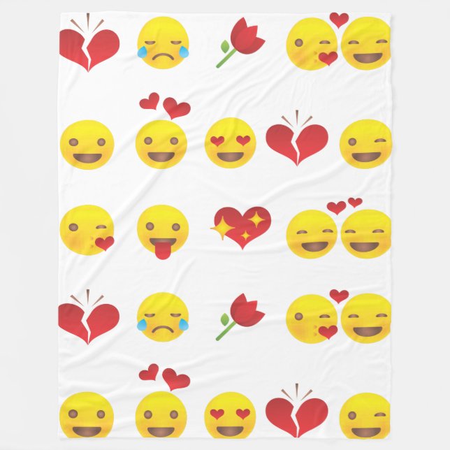 Valentine Emojis blanket (Front)
