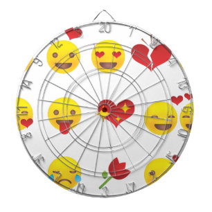 Valentine Emojis Dartboard