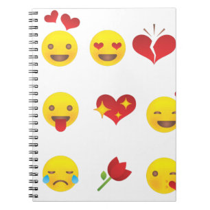 Valentine Emojis Notebook