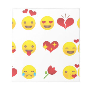 Valentine Emojis Notepad