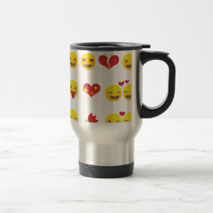Valentine Emojis Travel Mug