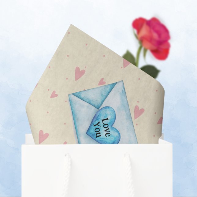 Valentine Envelopes and Hearts Tissue Paper (Creator Uploaded)