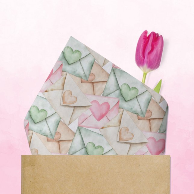 Valentine Envelopes and Hearts Tissue Paper (Creator Uploaded)