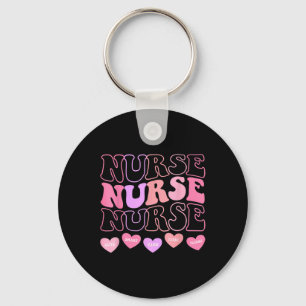 Valentine Er Icu Nicu Rn Nurses Women Retro Nursin Key Ring
