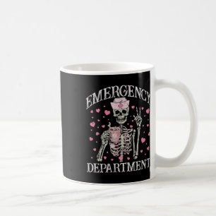 Valentine Er Nurse Emergency Department Room Skele Coffee Mug