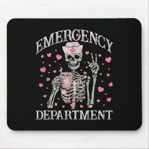 Valentine Er Nurse Emergency Department Room Skele Mouse Mat