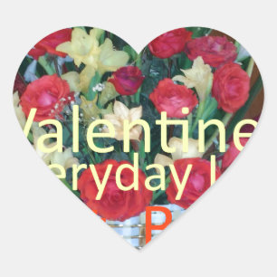 Valentine Everyday Share the Love Heart Sticker