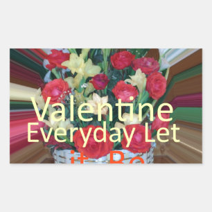 Valentine Everyday Share the Love Rectangular Sticker