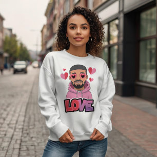 Valentine Eye Heart Drake  T-Shirt