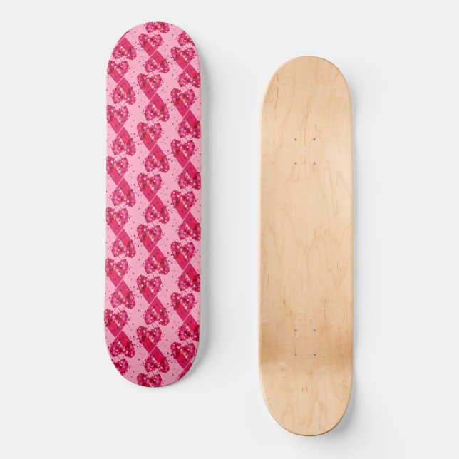 Valentine Falling Love Sweethearts Skateboard (Front)