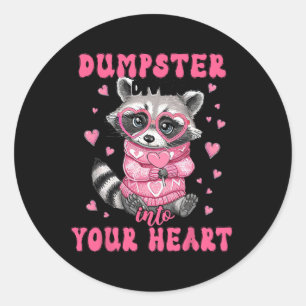 Valentine Feral Racoon Tee Lover Classic Round Sticker