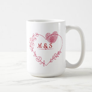 Valentine Fingerprint Heart Mug
