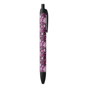 Valentine Floral Pattern Black Ink Pen