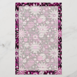 Valentine Floral Pattern Stationery