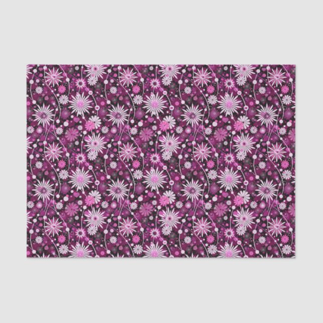 Valentine Floral Pattern Tissue Paper (Front)