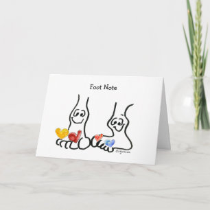 Valentine Foot Note Cartoon Card
