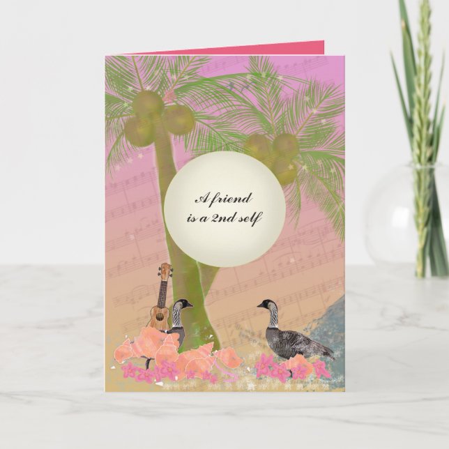 Valentine for a friend-Friendship, Friends Always Holiday Card (Front)