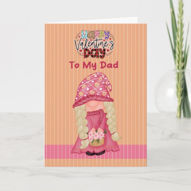 Valentine for Dad from Young Daughter Card (Front)