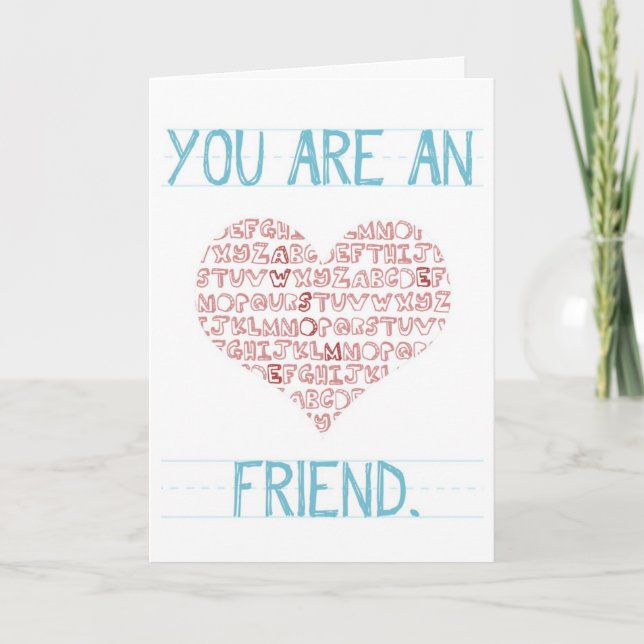Valentine for Friend Holiday Card (Front)