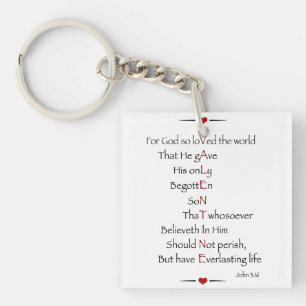 VALENTINE - For God So Loved the World Key Ring