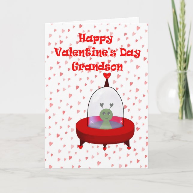Valentine for Grandson Holiday Card (Front)