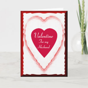 Valentine for My Husband - Red Heart Design Holida Holiday Card