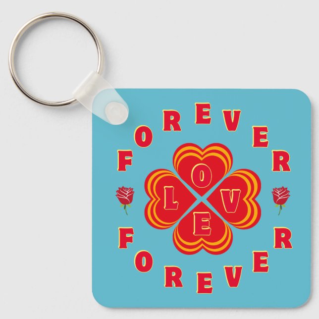 Valentine Forever Love Key Ring (Front)