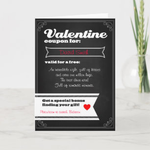 Valentine free coupon holiday card