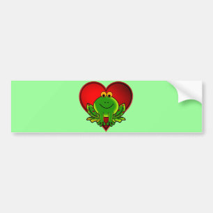 Valentine Frog Bumper Sticker