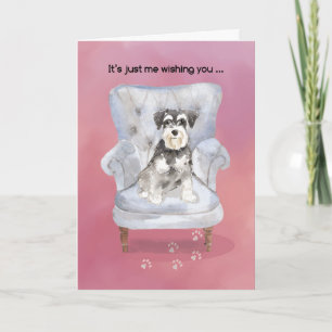 Valentine from Dog Sitting on Chair Card