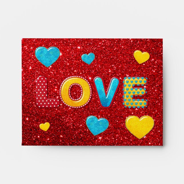 Valentine Fun 3D Mix and Match 2 Envelope (Front)