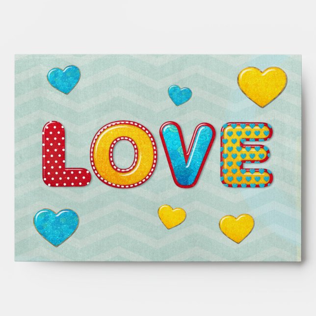 Valentine Fun 3D Mix and Match Envelope (Front)